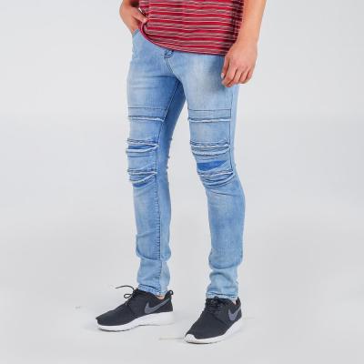 Penshoppe Skinny Fit 5-Pocket Jeans With Ripped And Repaired Detail(Powder Blue) April 2018 - 2 Penshoppe Skinny Fit 5-Pocket Jeans With Ripped And Repaired Detail(Powder Blue) - 2