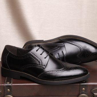 PINSV Genuine Leather Men's Breathable Casual Business Shoes (Black) - Intl June 2018 - 5 PINSV Genuine Leather Men's Breathable Casual Business Shoes (Black) - Intl - 5