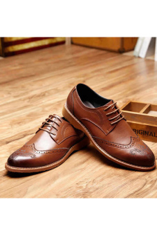 PINSV Men Dress Shoes Genuine Leather Black Italian Fashion Business Oxford Shoes(Brown) June 2018 - 3 PINSV Men Dress Shoes Genuine Leather Black Italian Fashion Business Oxford Shoes(Brown) - 3