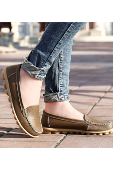 PINSV Women Fashion Flats Shoes Casual Loafers(Brown) June 2018 - 3 PINSV Women Fashion Flats Shoes Casual Loafers(Brown) - 3