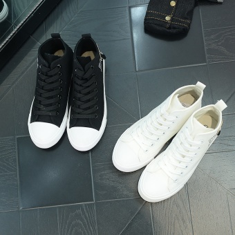 Popular High Sneakers Women Skateboarding Shoes Canvas Sneakers ForWomen Fashion Sports Shoes Walking Outdoor Shoes Ready Stock (Black ) - Intl April 2018 - 3 Popular High Sneakers Women Skateboarding Shoes Canvas Sneakers forWomen Fashion Sports Shoes Walking Outdoor Shoes Ready Stock (Black ) - intl - 3