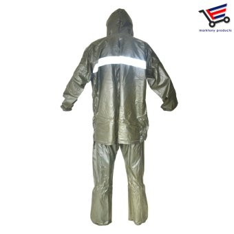 Popular Man Woman Water Proof Rain Coat In Army Green July 2018 - 3 Popular Man Woman Water Proof Rain Coat in Army Green - 3