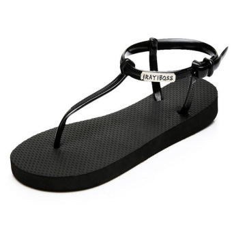 Roman Sandals Fashion Wild Women Sandals Flat Flip-flops Sandals(Black) - Intl June 2018 - 3 Roman sandals fashion wild women sandals flat flip-flops sandals(Black) - Intl - 3