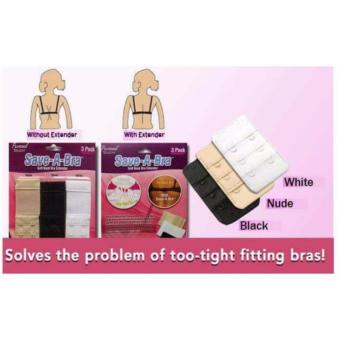 Save A Bra 2-Hooks 2 Rows Extension Straps (Black, Nude, White) June 2018 - 3 Save A Bra 2-Hooks 2 Rows Extension Straps (Black, Nude, White) - 3