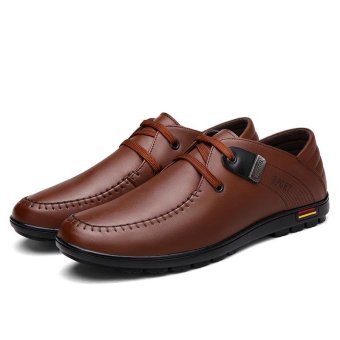 Seanut Fashion Men's Casual Leather Shoes (Brown) - Intl June 2018 - 4 Seanut Fashion Men's Casual Leather Shoes (Brown) - intl - 4