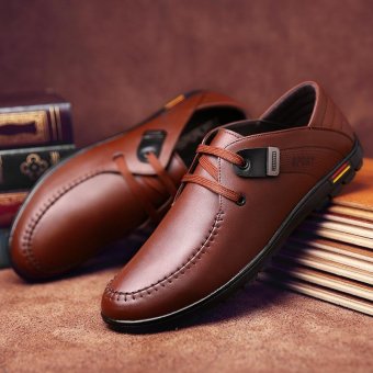 Seanut Fashion Men's Casual Leather Shoes (Brown) - Intl June 2018 - 5 Seanut Fashion Men's Casual Leather Shoes (Brown) - intl - 5