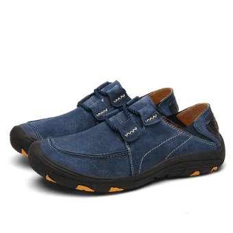 Seanut Men Genuine Leather Sport Shoes Outdoor Hiking Shoes(Blue) - Intl June 2018 - 3 Seanut Men Genuine Leather Sport Shoes Outdoor Hiking Shoes(Blue) - intl - 3