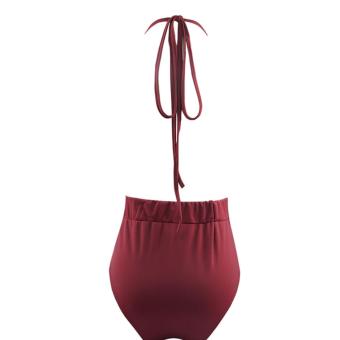 Sexy Rose Embroidery See Through Halter Backless Swimsuit June 2018 - 2 Sexy Rose Embroidery See Through Halter Backless Swimsuit - 2