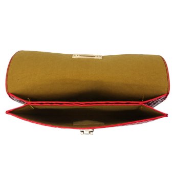 Sling Bag Ladies Decorative Leather Clip Lock (Red) June 2018 - 5 Sling Bag Ladies Decorative Leather Clip Lock (Red) - 5