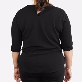Sugar & Lime Cybele Women's Casual Fashion 3/4 Sleeves Blouse Top Plus Size (Black) June 2018 - 3 Sugar & Lime Cybele Women's Casual Fashion 3/4 Sleeves Blouse Top Plus Size (Black) - 3