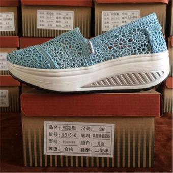 Summer Breathable Lace Casual Wedge Shoes Fashion High QualityPlatform Women Shoes (Light Blue) - Intl June 2018 - 2 Summer Breathable Lace Casual Wedge Shoes Fashion High QualityPlatform Women Shoes (Light Blue) - intl - 2