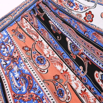 Summer Women Print Side Slit Casual Beach Maxi Long Skirt(Multicolor) June 2018 - 5 Summer Women Print Side Slit Casual Beach Maxi Long Skirt(Multicolor) - 5