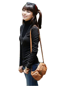 Sunweb Women Pullovers Turtleneck Long-sleeve Basic T-Shirts SolidBottoming Shirt Tops (Black) June 2018 - 2 Sunweb Women Pullovers Turtleneck Long-sleeve Basic T-Shirts SolidBottoming Shirt Tops (Black) - 2