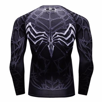 Superhero Spiderman Men Compression Long Shirt Top For SportFashion Evil BK - Intl April 2018 - 3 Superhero Spiderman Men Compression Long Shirt Top For SportFashion Evil BK - intl - 3