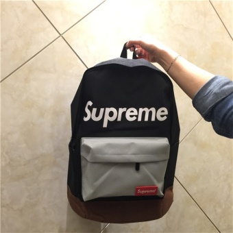 Supreme Harajuku Couple Bag European And American Tide Card DeadFly Retro Street Skateboard Street Students Backpack(Black) - Intl June 2018 - 3 Supreme Harajuku Couple Bag European and American Tide Card DeadFly Retro Street Skateboard Street Students Backpack(Black) - intl - 3