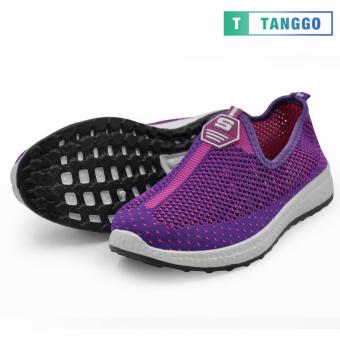 Tanggo Fashion Fly Woven Slip-On Sneakers Shoes For Women 609(Purple/Pink) June 2018 - 3 Tanggo Fashion Fly Woven Slip-On Sneakers Shoes for Women 609(Purple/Pink) - 3
