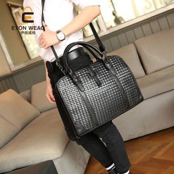 Tidog The New Hand Woven Bag Korean Men's Casual Handbag Shoulder Business Tote Bag - Intl June 2018 - 2 Tidog The new hand woven bag Korean men's casual handbag shoulder business tote bag - intl - 2