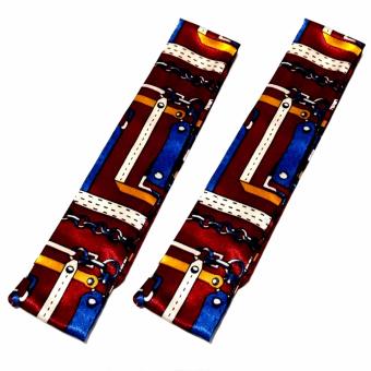 Twilly Silk Scarf And Wraps Bag Accessory Blackchain Print Design(Maroon) April 2018 - 2 Twilly Silk Scarf And Wraps Bag Accessory Blackchain Print Design(Maroon) - 2