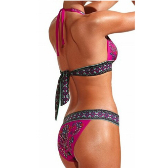 Venus Queen Women's Female Floral Print Vintage Push-Up Bra Plus Size High Waist Summer Set Swimsuit Swimwear Bikini Beachwear - Intl June 2018 - 3 Venus queen Women's Female Floral Print Vintage Push-Up Bra Plus Size High Waist Summer Set Swimsuit Swimwear Bikini Beachwear - Intl - 3