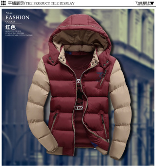 Wine Red New Arrived Casual Ultralight Mens Down Jackets HoodedAutumn & Winter Jacket Men Splice Light Weight Down ParkasJacket Men Overcoats - Intl June 2018 - 2 Wine Red New Arrived Casual Ultralight Mens Down Jackets HoodedAutumn & Winter Jacket Men Splice Light Weight Down ParkasJacket Men Overcoats - intl - 2