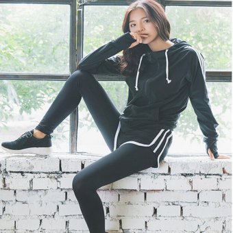 Women Fitness Yoga Set Jacket & Bra & Pants Sport Set GymClothes Sport Wear Training Suit Running Outdoor - Intl June 2018 - 5 Women Fitness Yoga Set jacket & Bra & pants Sport Set GymClothes Sport wear Training Suit Running Outdoor - intl - 5