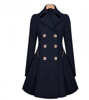 Women Lapel Windbreaker Blue Parka Coat Trench Outwear Jacket June 2018 - 2 Women Lapel Windbreaker Blue Parka Coat Trench Outwear Jacket - 2