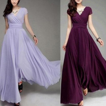Women Long Formal Evening Prom Party Bridesmaid Chiffon Ball Gown Cocktail Dress - Intl June 2018 - 2 Women Long Formal Evening Prom Party Bridesmaid Chiffon Ball Gown Cocktail Dress - intl - 2