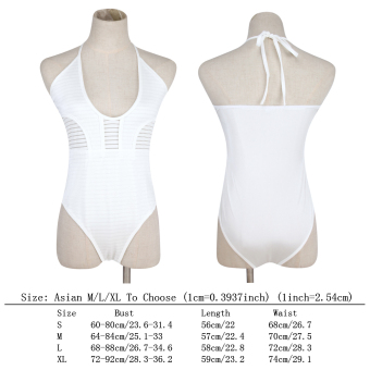 Women One Piece Push Up Padded Bikini (White) (Intl) - Intl June 2018 - 4 Women One Piece Push Up Padded Bikini (White) (Intl) - Intl - 4