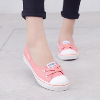 Women Slip-On Canvas Shoes Ladies Low-Cut Casual Flat Shoes (Pink)- Intl April 2018 - 3 Women Slip-On Canvas Shoes Ladies Low-Cut Casual Flat Shoes (Pink)- Intl - 3
