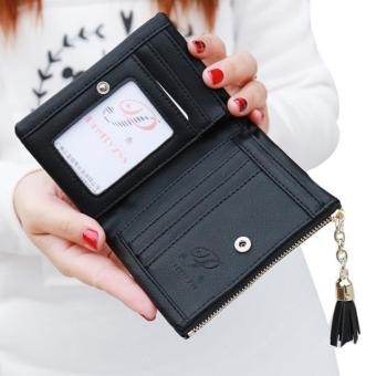 Women Tassel Wallet Clutch Leather Short Purse Black - Intl June 2018 - 2 Women Tassel Wallet Clutch Leather Short Purse Black - intl - 2