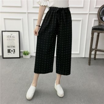 Women Wide Leg Harem Pants Female Bell-bottomed Pant Elastic WaistLoose Trousers - Intl July 2018 - 5 Women Wide Leg Harem Pants Female bell-bottomed Pant Elastic WaistLoose Trousers - intl - 5