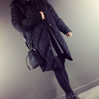 Women's Cotton-padded Jacket Medium-long Down Cotton Coat(Black) - Intl April 2018 - 3 Women's Cotton-padded Jacket Medium-long Down Cotton Coat(Black) - intl - 3