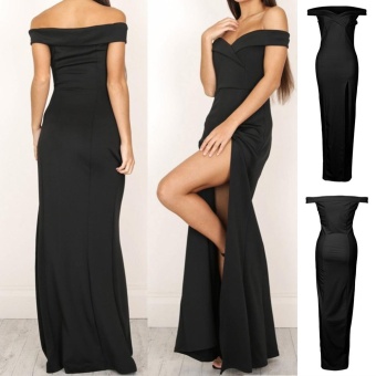 Women's Formal Long Ball Gown Party Prom Cocktail Bridesmaid Evening Maxi Dress - Intl Color Black June 2018 - 4 Women's Formal Long Ball Gown Party Prom Cocktail Bridesmaid Evening Maxi Dress - intl Color Black - 4