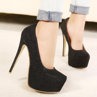 Women's Platform Evening High Heels Club Plus-size Shoes Black - Intl June 2018 - 3 Women's Platform Evening High Heels Club Plus-size Shoes Black - intl - 3