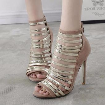 Women's Stiletto High Heels London Party Sandals Apricot - Intl June 2018 - 2 Women's Stiletto High Heels London Party Sandals Apricot - intl - 2