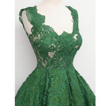 Women's Fashion Hollow Out Sleeveless Lace Cocktail PartyDress(Green) - Intl June 2018 - 4 Women's Fashion Hollow Out Sleeveless Lace Cocktail PartyDress(Green) - intl - 4
