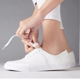 Women's Fashion Sneakers With Lace - White (Big Sizes Available) June 2018 - 2 Women's Fashion Sneakers With Lace - White (Big Sizes Available) - 2
