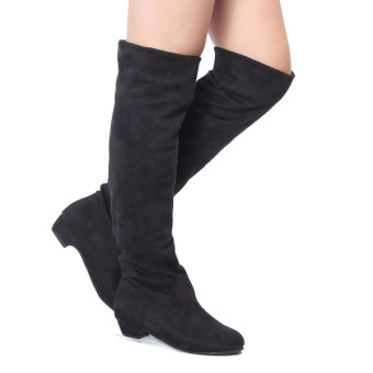 Womens High Heels Suede Boots Thigh High Slouch Over The Knee Pull On Stilettos - Intl June 2018 - 3 Womens High Heels Suede Boots Thigh High Slouch Over The Knee Pull On Stilettos - Intl - 3