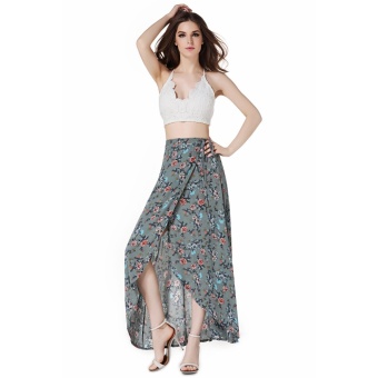 Women's High-waisted Boho Asymmetrical Hem Tie Up Long Maxi PrintWrap Skirt - Intl June 2018 - 3 Women's High-waisted Boho Asymmetrical Hem Tie up Long Maxi PrintWrap Skirt - intl - 3