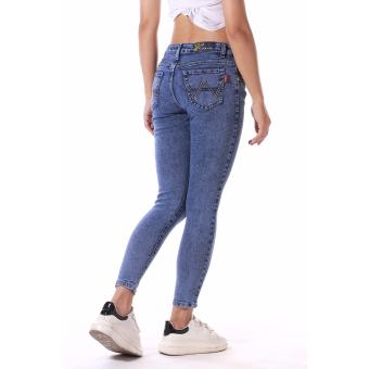 Women's Lift Butt Series Skinny Acid Blue Jeans June 2018 - 4 Women's Lift Butt Series Skinny Acid Blue Jeans - 4