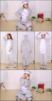 Yika My Neighbor Totoro Adult Unisex Pajamas Cosplay Costume OnesieSleepwear S-XL (Gray) June 2018 - 2 Yika My Neighbor Totoro Adult Unisex Pajamas Cosplay Costume OnesieSleepwear S-XL (Gray) - 2