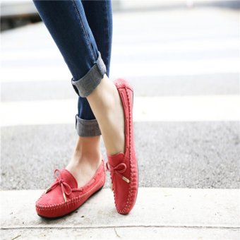 YingWei Women's Shoes Beanie Flat Shoes Bow Tie Woman Ladies SoftLoafers Flats Red - Intl April 2018 - 2 YingWei Women's Shoes Beanie Flat Shoes Bow tie Woman Ladies SoftLoafers Flats Red - intl - 2