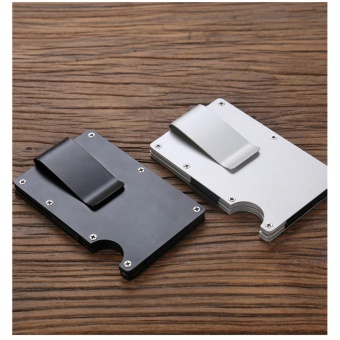 Yixiangqing Metal Mini Money Clip Brand Fashion Black White Credit Card ID Holder With RFID Anti-chief Wallet Black - Intl June 2018 - 5 Yixiangqing Metal Mini Money Clip Brand Fashion Black White Credit Card ID Holder With RFID Anti-chief Wallet Black - intl - 5