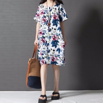 ZANZEA Boho Style Printed Floral Dress 2016 Summer Womens Short Sleeve Dresses Casual Vintage Vestido Plus Size S-5XL - Intl June 2018 - 2 ZANZEA Boho Style Printed Floral Dress 2016 Summer Womens Short Sleeve Dresses Casual Vintage Vestido Plus Size S-5XL - intl - 2