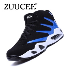 PHP 1.047. ZUUCEE Men Winter High-top Basketball Shoes Air Causion Sports Sneakers(blue black) - intlPHP1047. PHP 1.047