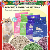 FOLOPETS Tofu Cat Litter 6L Natural Plant Safe Biodegradable