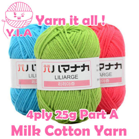 Soft 4ply Milk Cotton Yarn for Crochet and Knitting