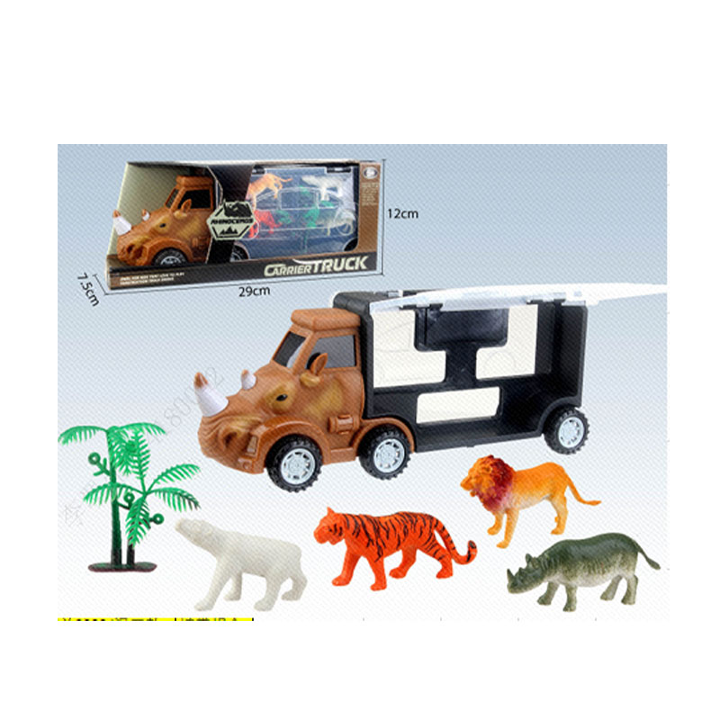 MINISO Animal Truck with 8 Little Animals Rhinoceros Truck – Miniso ...