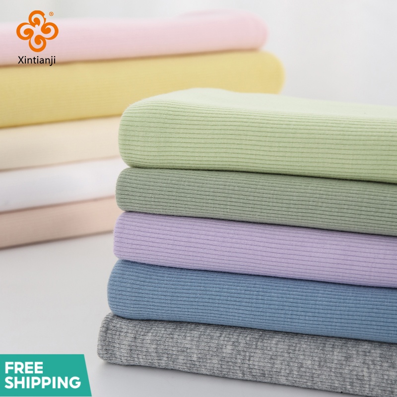 Stretchy Cotton Spandex Rib Fabric for Summer T-Shirts, Tops