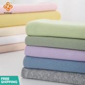 Stretchy Cotton Spandex Rib Fabric for Summer T-Shirts, Tops